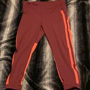 Lululemon wine and peach multicolor running pants